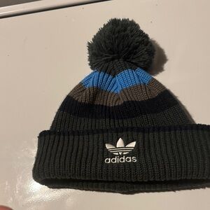 Adidas Pom-Pom Beanie - Green, Blue, Brown, and Black